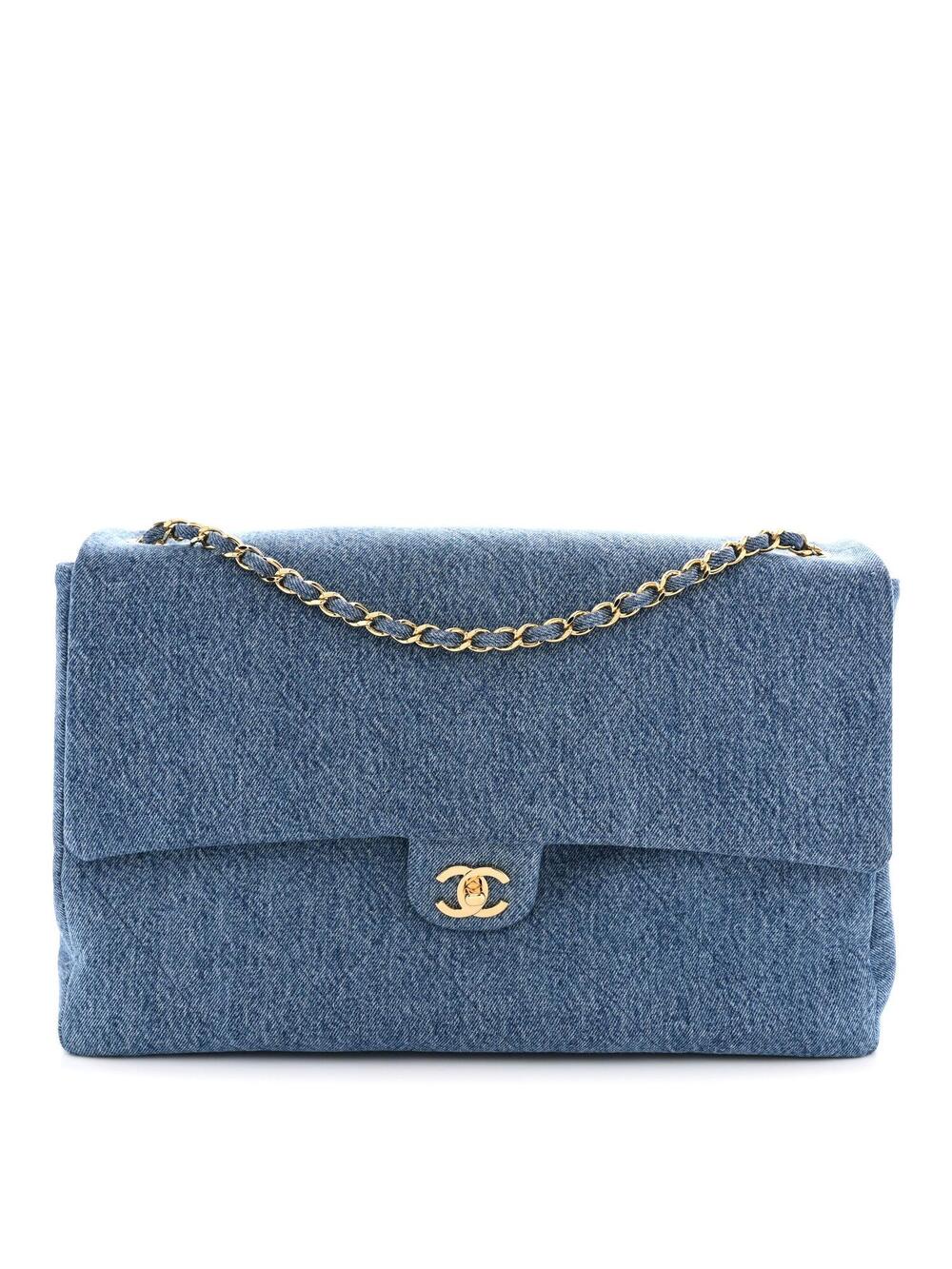 Chanel Denim Souplissimo Maxi Flap Blue #344864C11B
